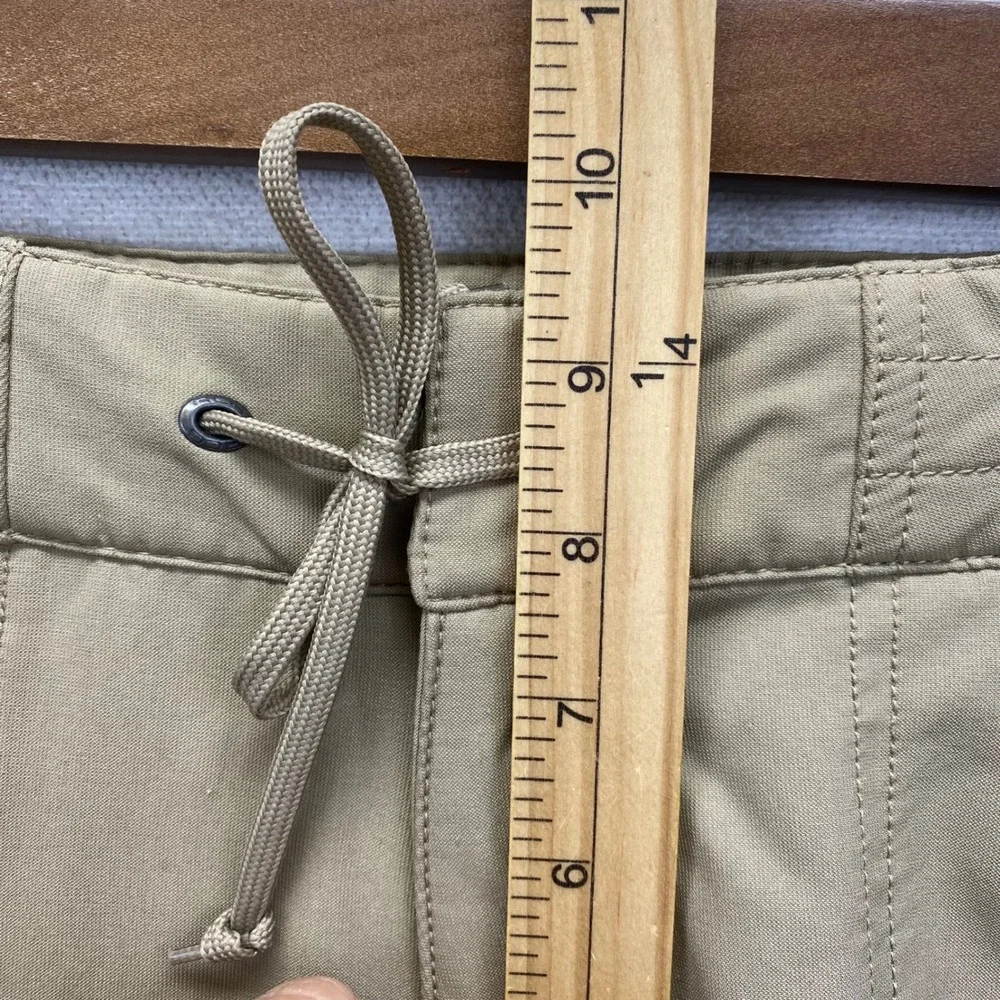 Nike ACG‎ Softshell Cargo Pants Womens 4 Tan Fleece Lined Hiking Utility Bungee